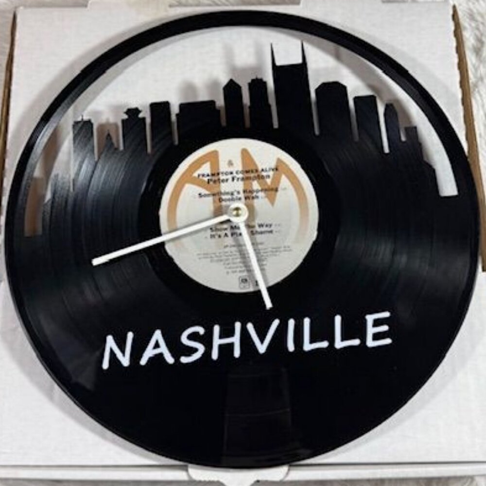 Peter Frampton 'Frampton Comes Alive' Nashville Skyline Cutout Album Wall Clock
